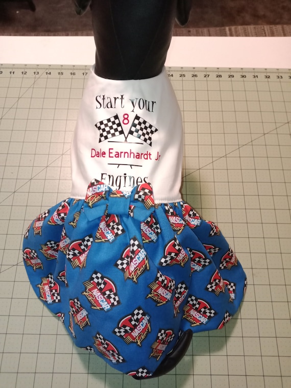 NASCAR Dog dress, Racecar dog outfit, Car racing dog outfit, Start Your Engines dog outfit, Cotton dog dress, Fancy dog dress