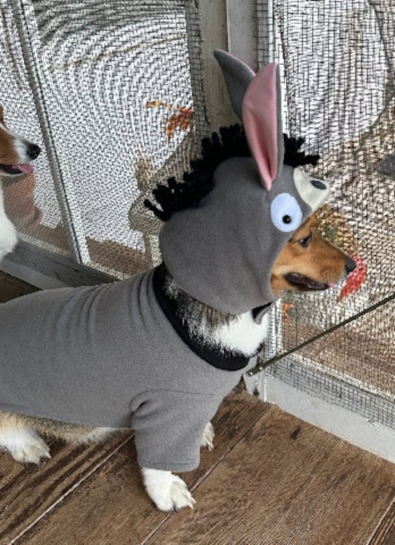Donkey Dog Costume, Animal dog costume, Donkey dog hat, Halloween dog costume, Costume for dogs, Dog costume,