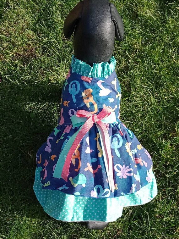 Happy Birthday Dog Dress, Birthday dog outfit, cotton dog dress, Fancy dog dress, Girl dog outfit