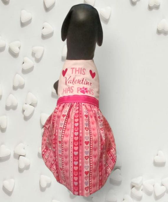 Valentine's dog dress, Fancy dog dress, Girl dog dress, Spring dog dress