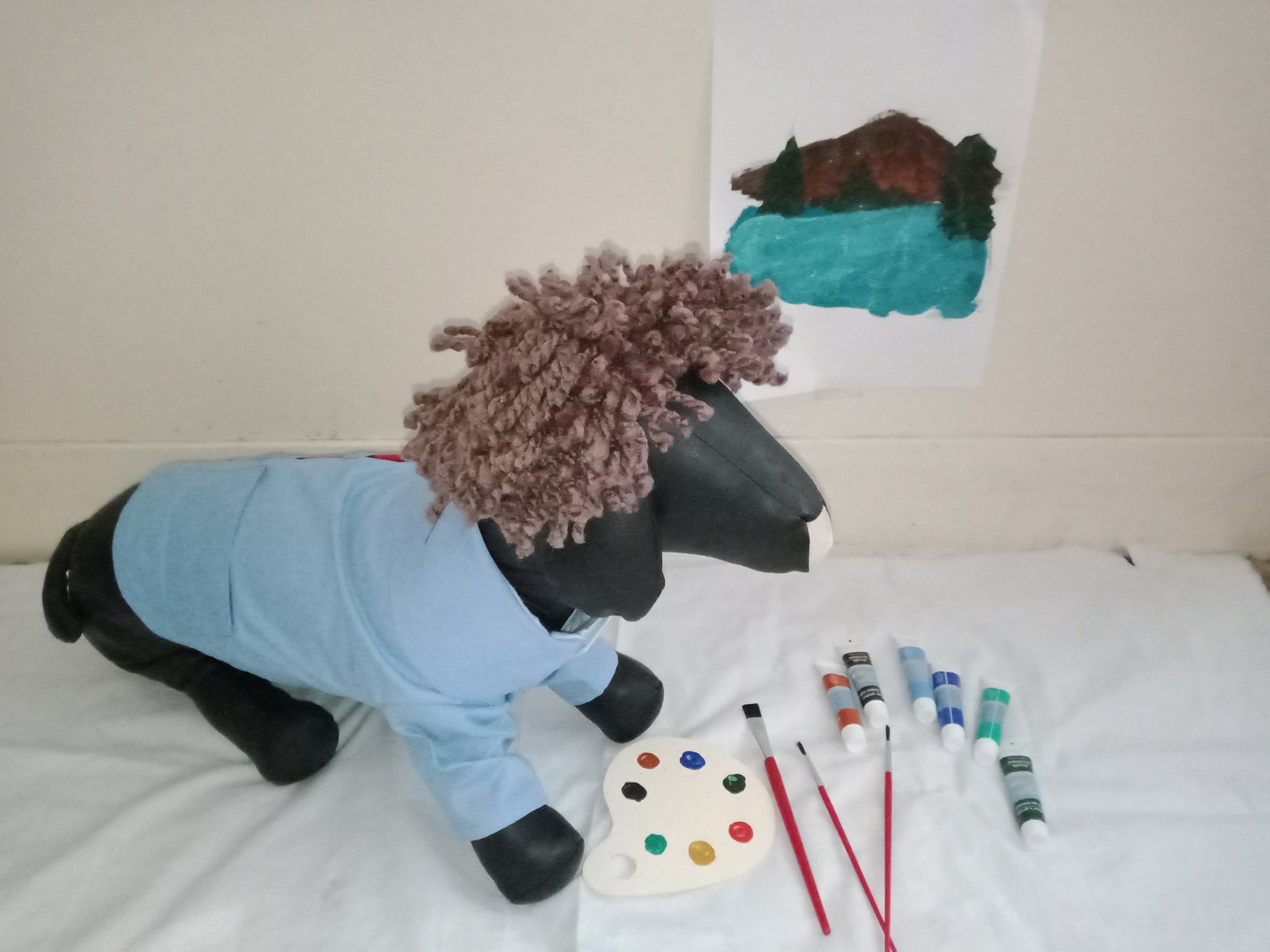 Bob Ross Dog Costume Bob Ross Dog Shirt Painters Dog Etsy