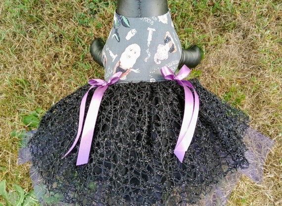 CLEARANCE Halloween dog dress, Fancy dog dress, CLEARANCE Hocus Pocus dog dress, Halloween dog outfit