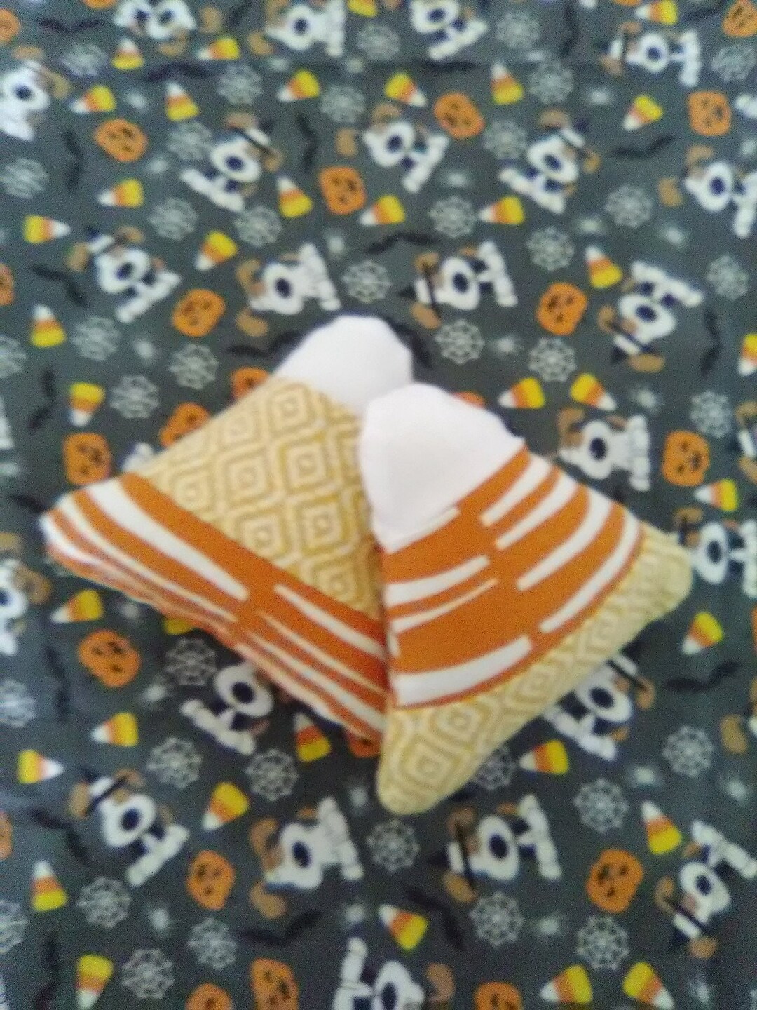 Dog Toy, Halloween Dog Toy, Candy Corn Dog Toy, Squeak Dog Toy, Cloth