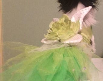 Tinkerbell dog dress, Tinkerbell dog outfit, Tinkerbell dog costume, Fairy dog costume, Halloween dog outfit