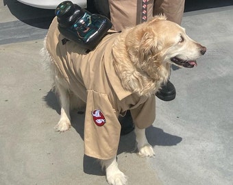 Ghostbuster dog costume, Ghostbuster dog jacket, Halloween dog costume, Ghost Hunter dog jacket, Costume for dogs