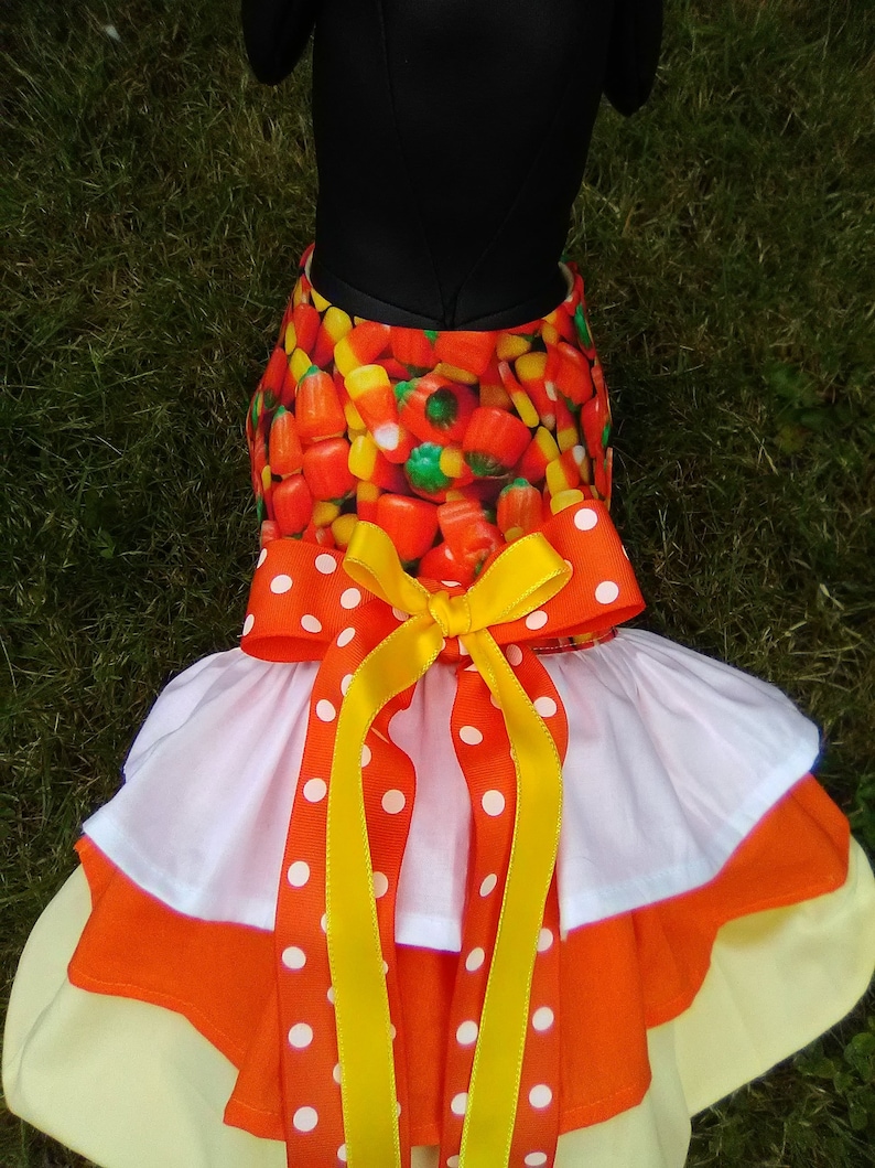 Candy Corn Dog Dress Candy Corn Dog Outfit Halloween Dog Etsy