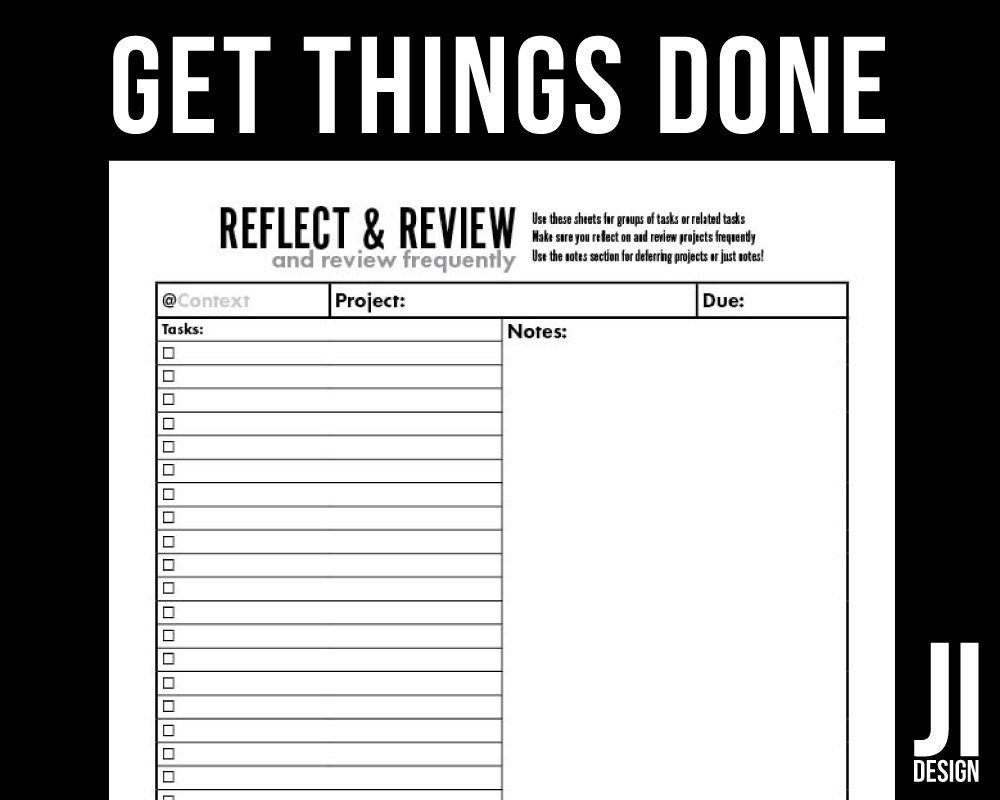 Getting Things Done GTD Printable Set Letter - Etsy