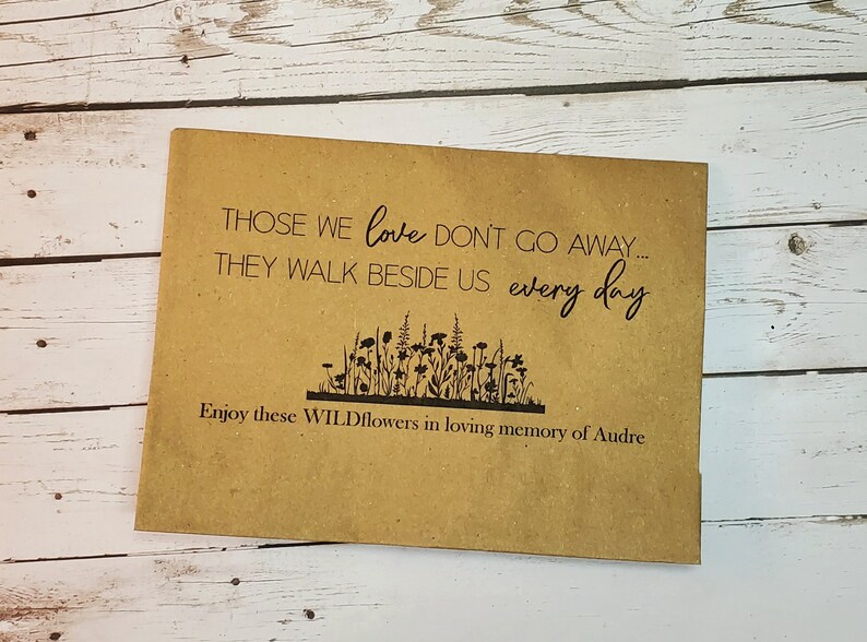 In Memorium Bags Funeral Favor Bags Kraft Bags Birdseed Etsy