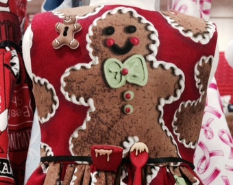 Ginger Bread Man Christmas dress fits 18 inch dolls including American Girl Doll