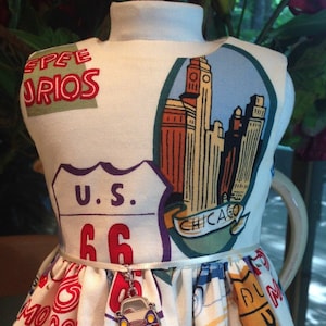 Travel Chicago on Route 66! dress fits 18 inch dolls including American Girl Doll