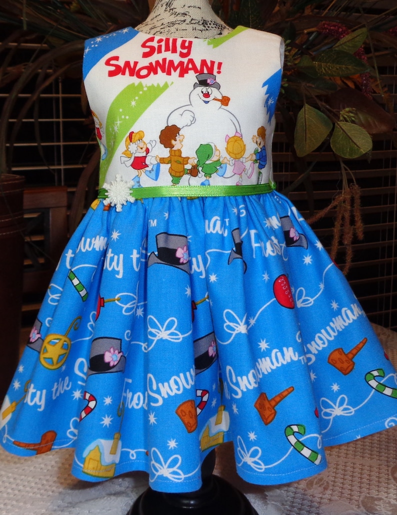 Snowman Christmas Dress Fits 18/" American Girl Doll Clothes