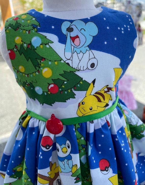Pokemon Pikachu Christmas Dress Fits 18 Inch Dolls Including American Girl  Doll - Etsy