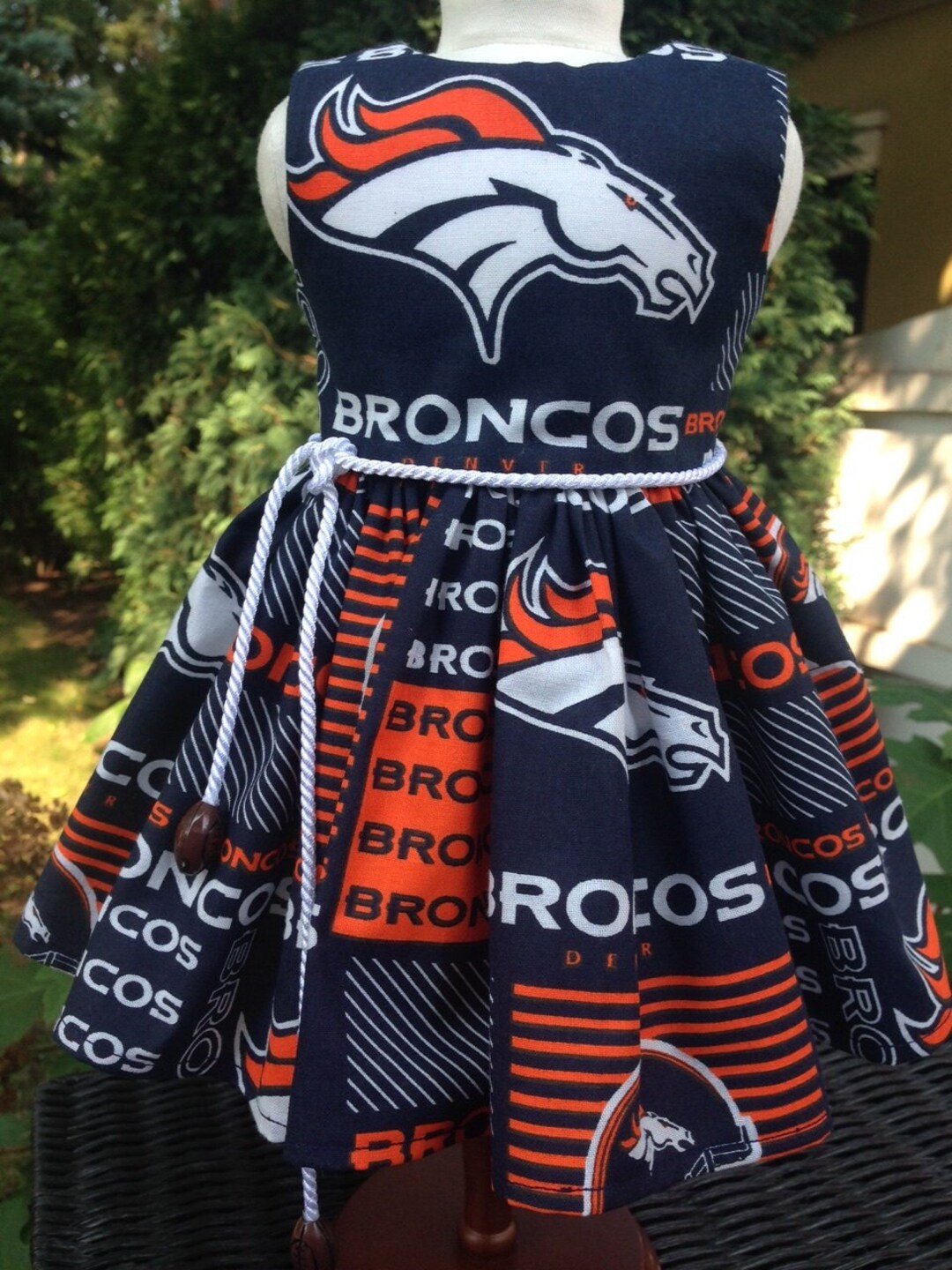 NFL Denver Broncos Dress Fits 18 Inch Dolls Including American Etsy