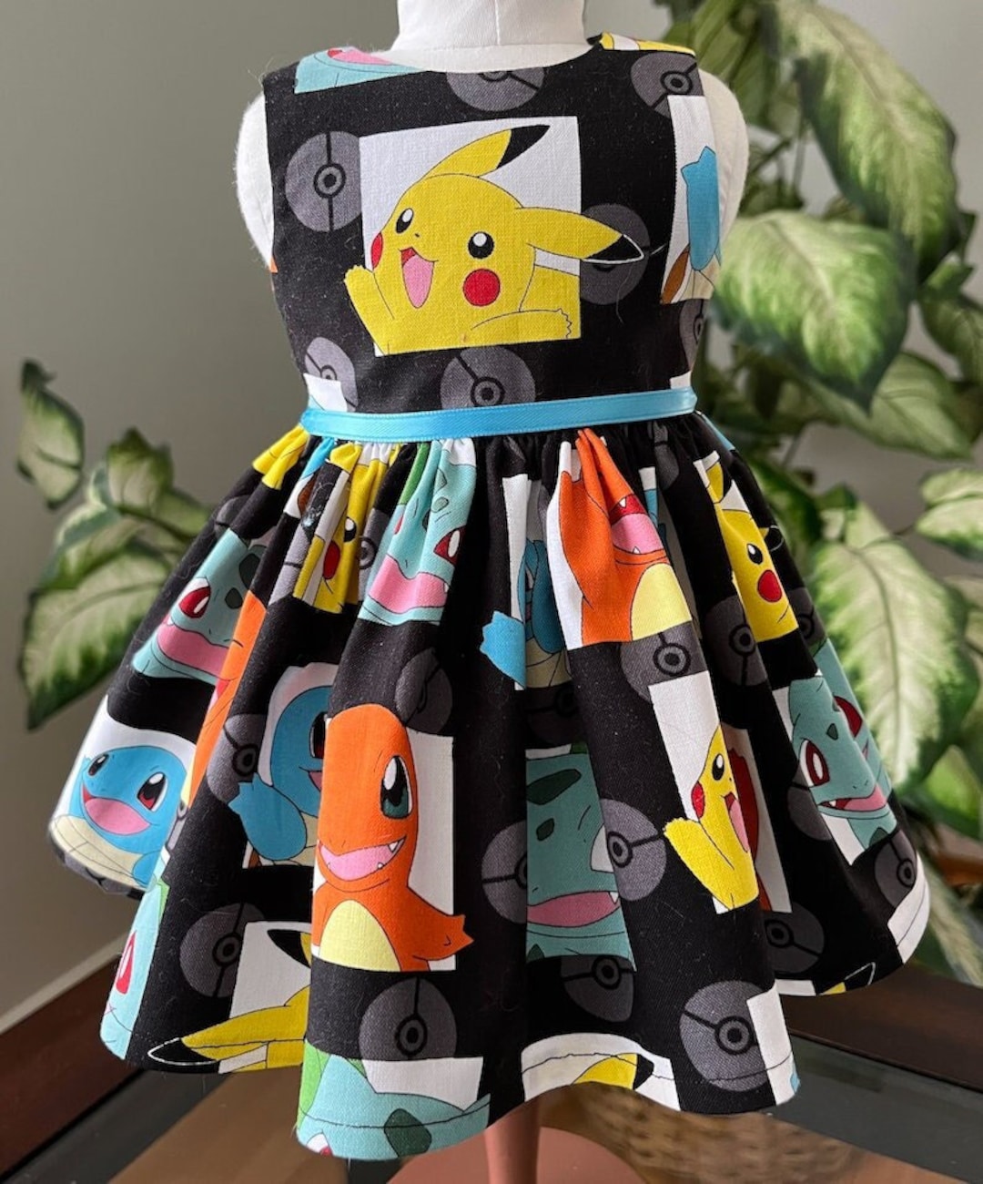 pikachu plushie dress girl Dusty Blue Mother Of The Bride Dresses Mock Two-Piece Lace Bodice 3/4 main image 0