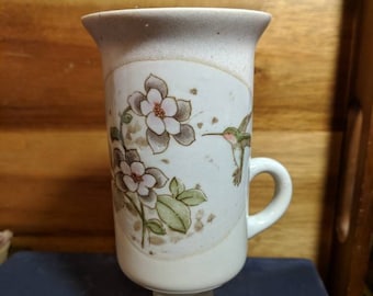 Vintage Otagiri Japan Stoneware Hummingbird Footed Pedestal Irish Coffee Mug
