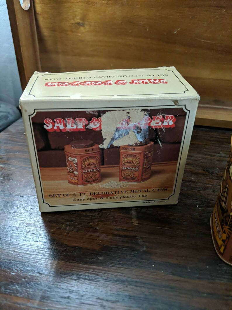 Vintage Java Spices NOS Salt and Pepper Shakers Japan Original Box image 7