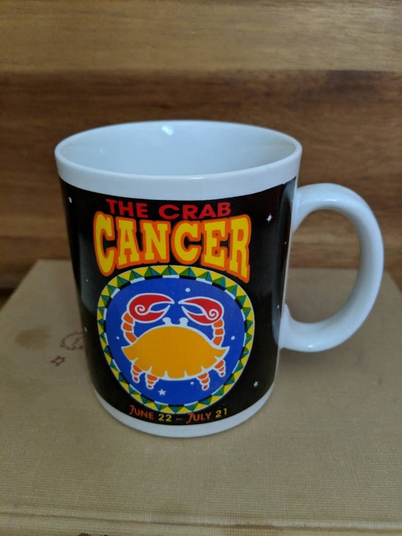 Vintage Papel Freelance Cancer The Crab Astrology Sun Sign Zodiac Mug