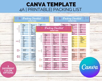 Printable Packing List, Travel Essential Checklist, Vacation Packing Template, Trip Packing Checklist, Vacation Essential Checklist
