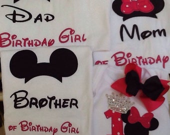 Birthday / disney shirts 5 pack