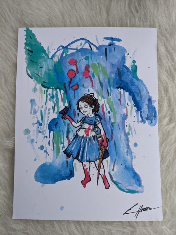 Bioshock Watercolor Print / Big Daddy | Etsy