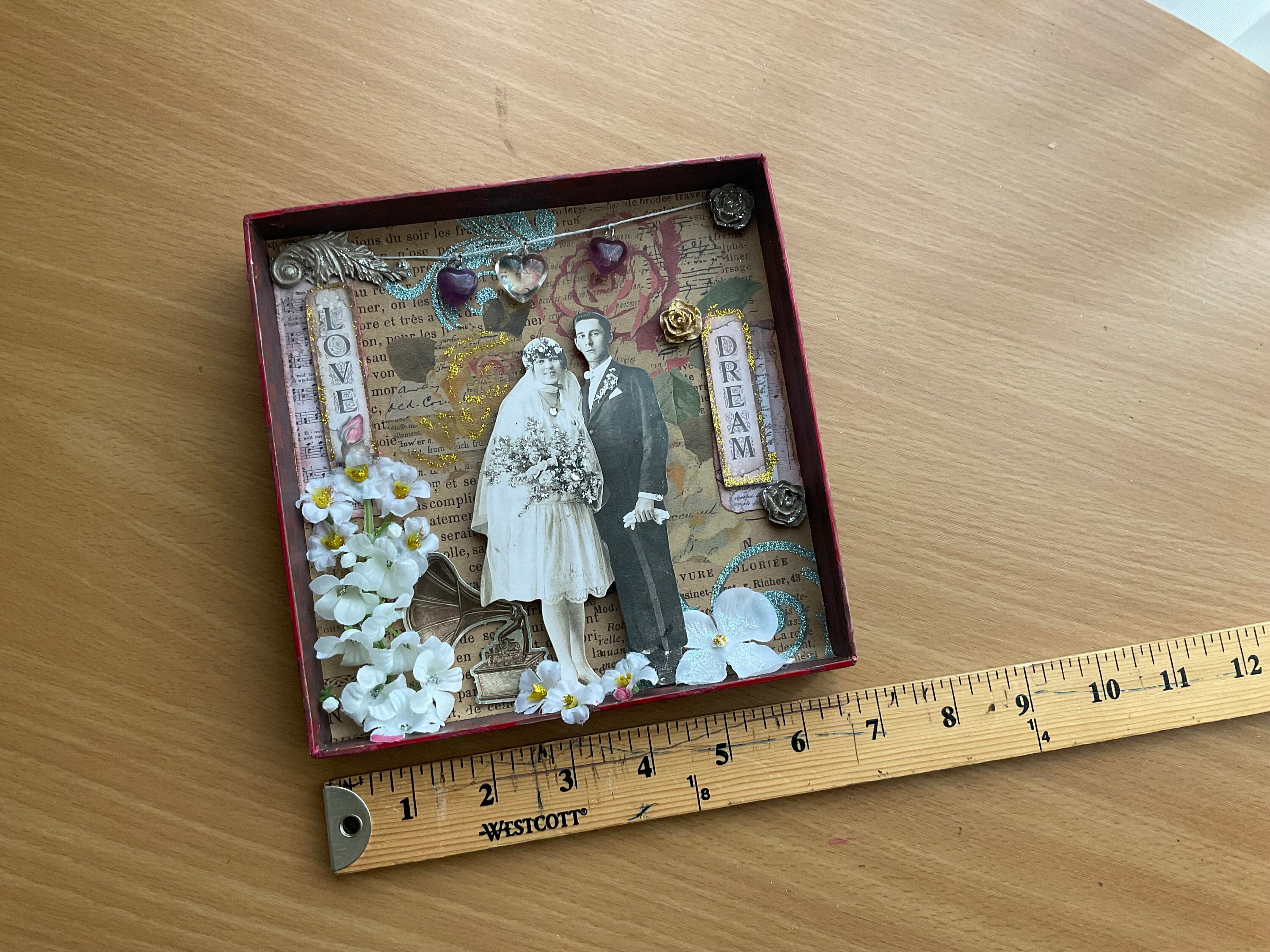 Art Shadow Box Diorama Wedding Mixed Media Handmade Home Decor Wall - Etsy