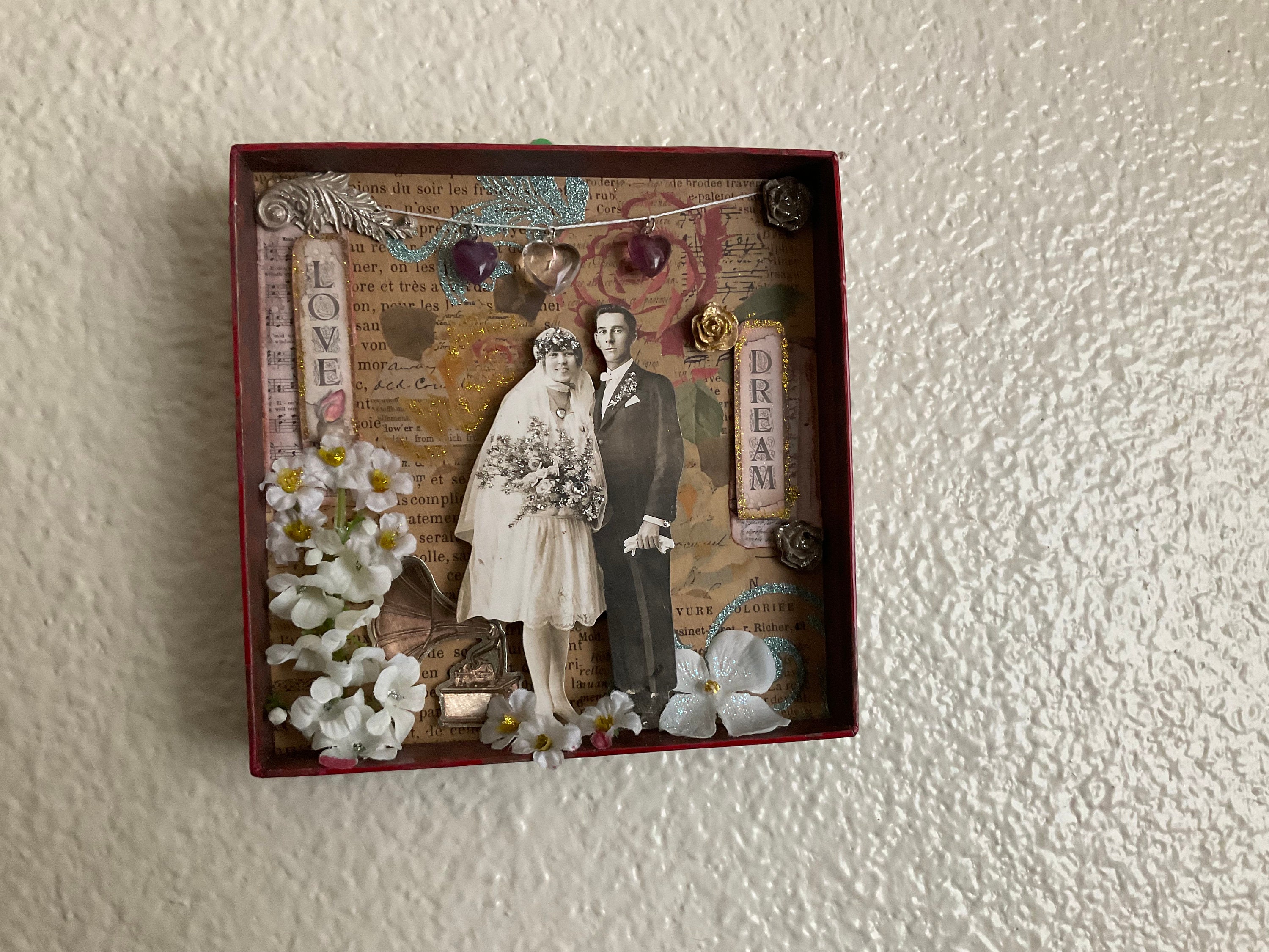 Art Shadow Box Diorama Wedding Mixed Media Handmade Home Decor Wall - Etsy
