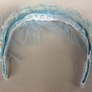 Headband Blue handmade Beadwork Accessories image 4