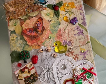 Four seasons Junk Journal Handmade Scrapbooking Memories album Mixed Media Art Collage book