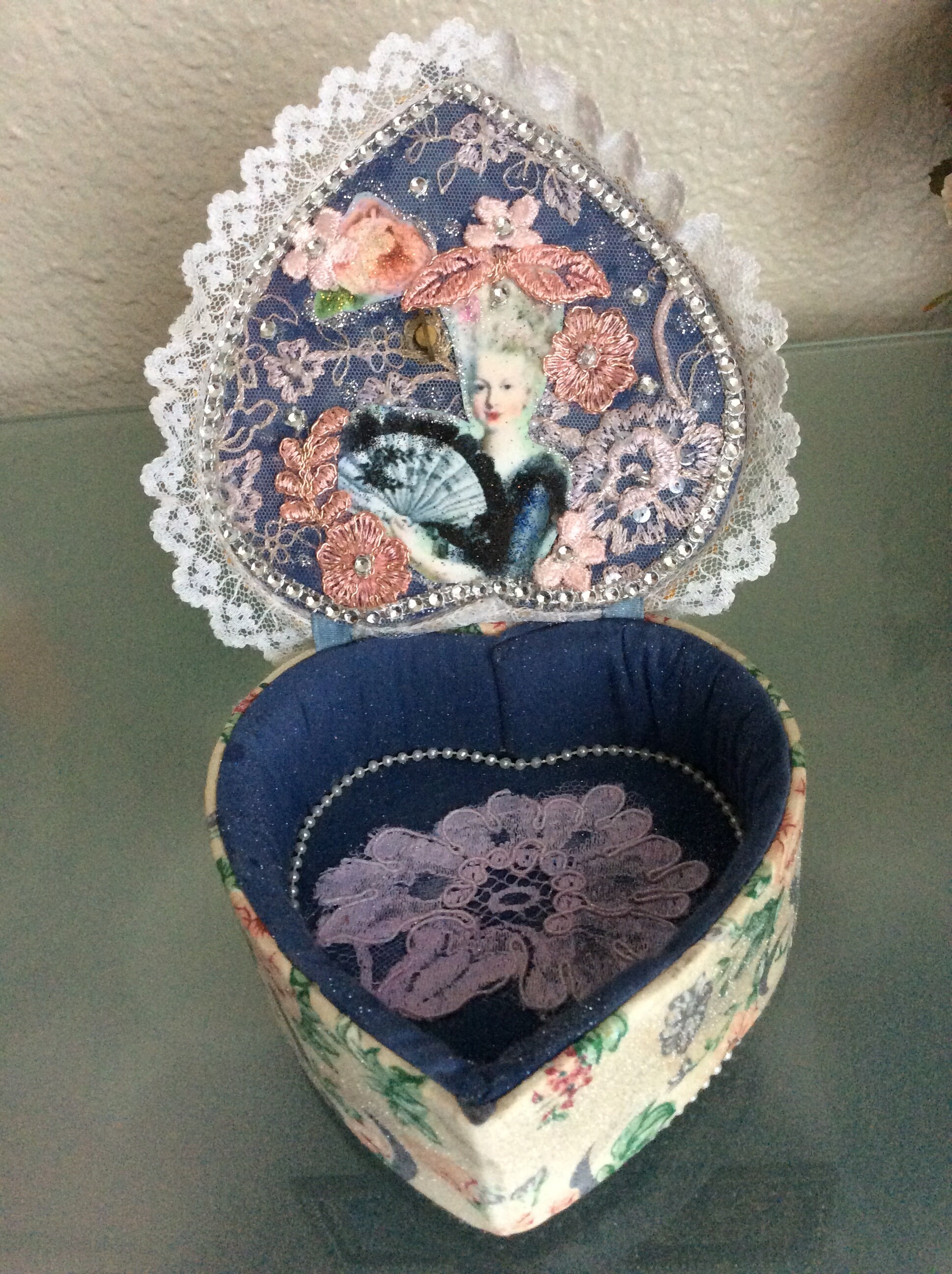 Victorian Trinkets Jewelry Music Box Handmade Shabby Chic Home