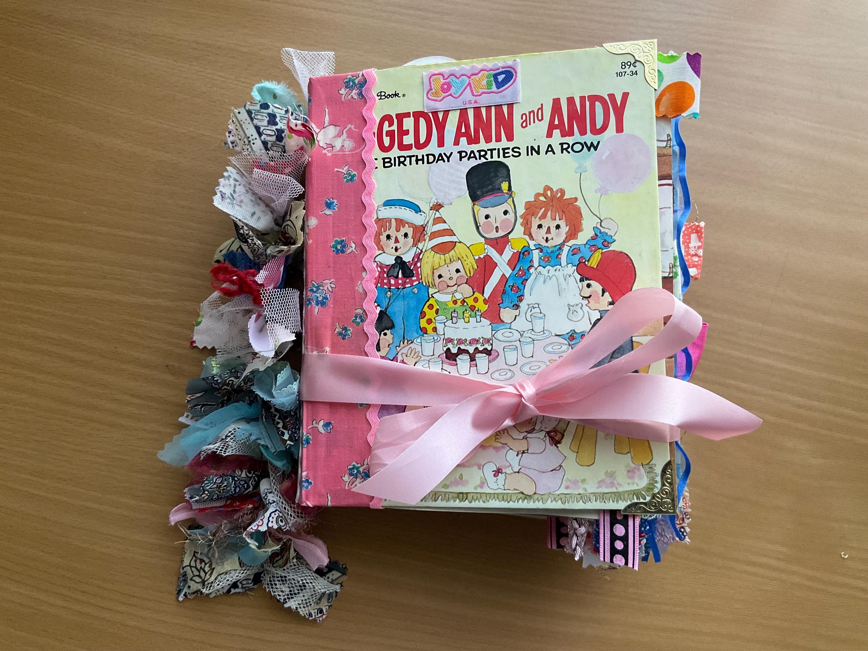 Junk Journal “ I love Dolls” scrapbook mixed media vintage Handmade gift