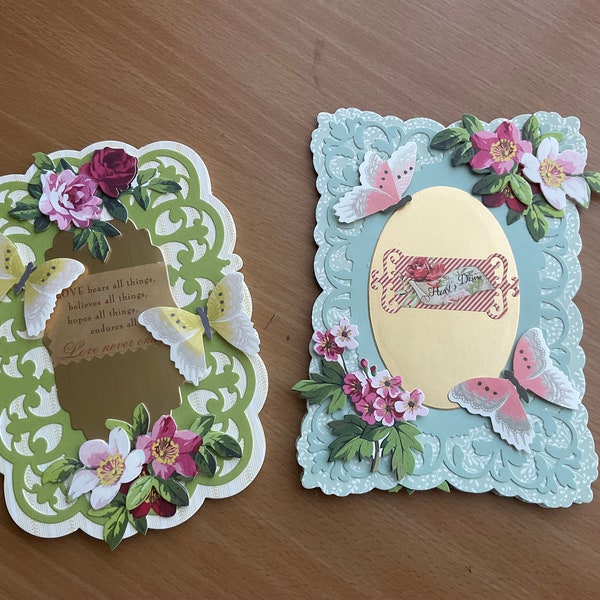 Gift 3D Card Handmade elements by Anna Griffin Flowers