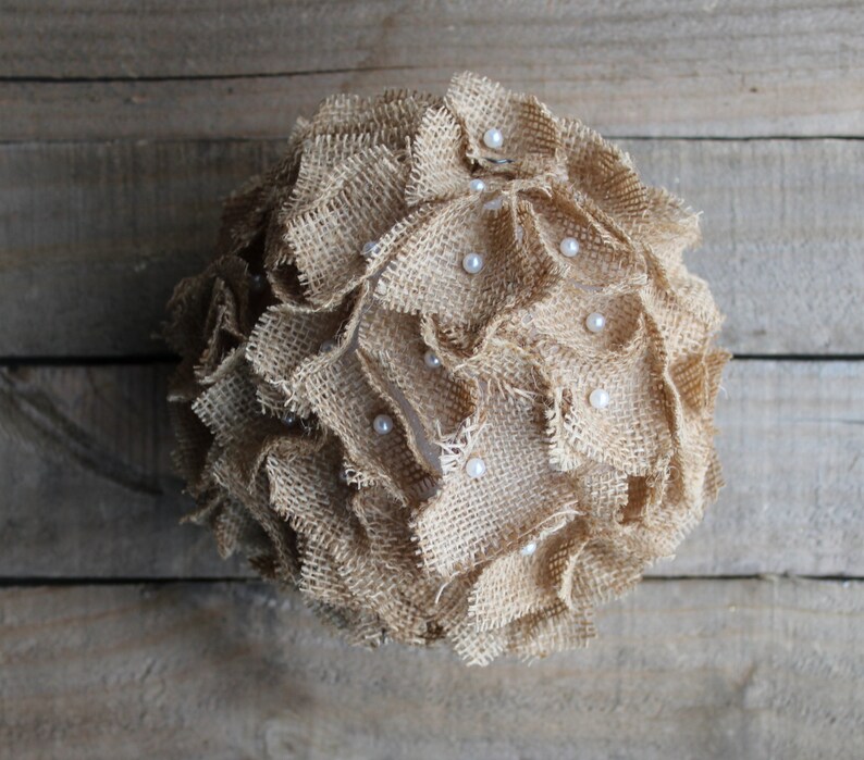 Rustic Wedding Burlap Ball Etsy