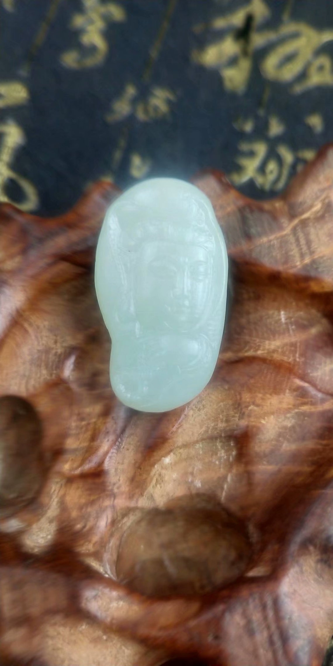 Natural jade white color jadeite jade ruyi guanyin kwanyin Etsy