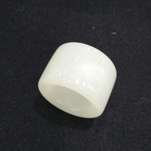 Natural white jade finger ring for men domineering finger finger protection thumb ring size us9-12