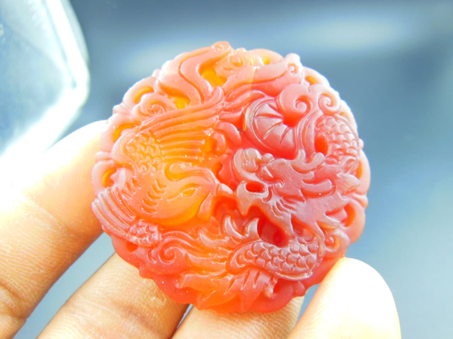 Orange Jade Pendant Etsy Ireland