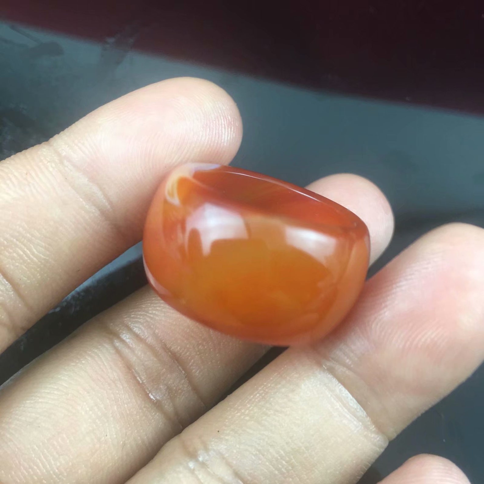 Natural red jadeite jade Noble jade ring white women men's Etsy