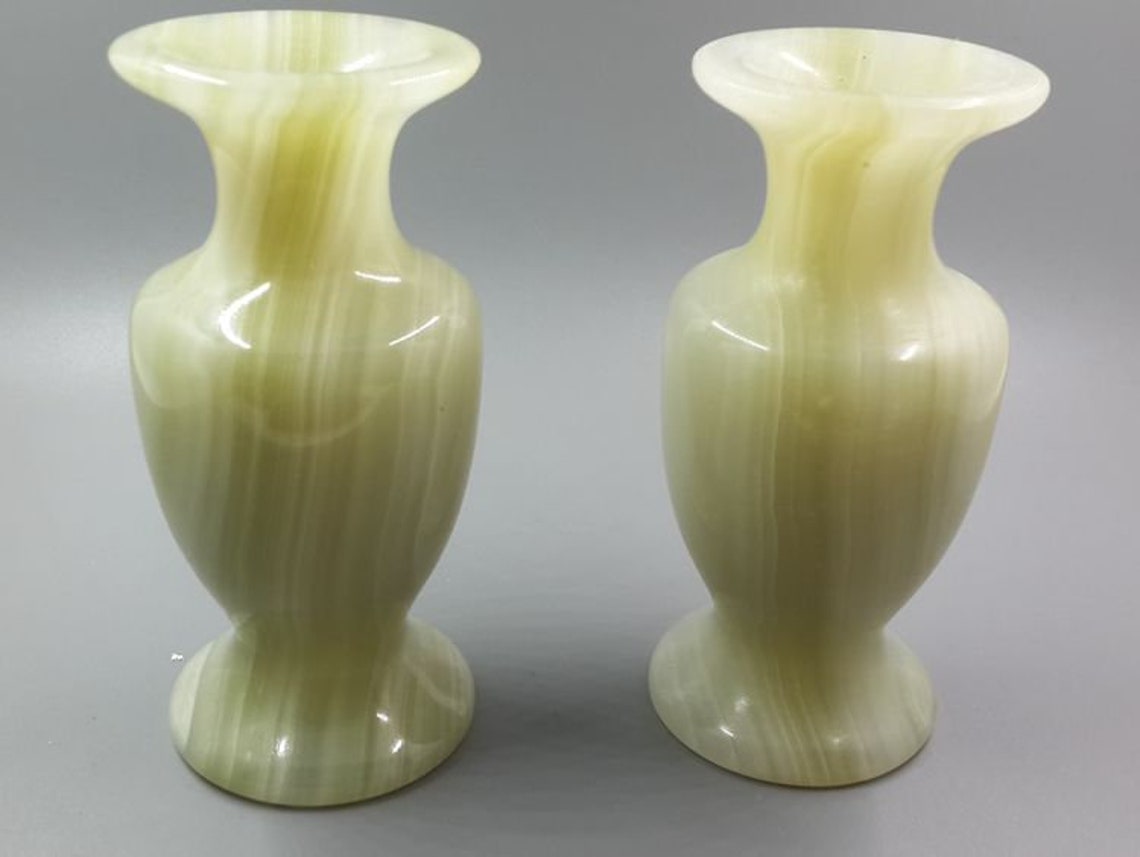 Natural White Green Jade Vase Decoration Handmade Chinese Etsy