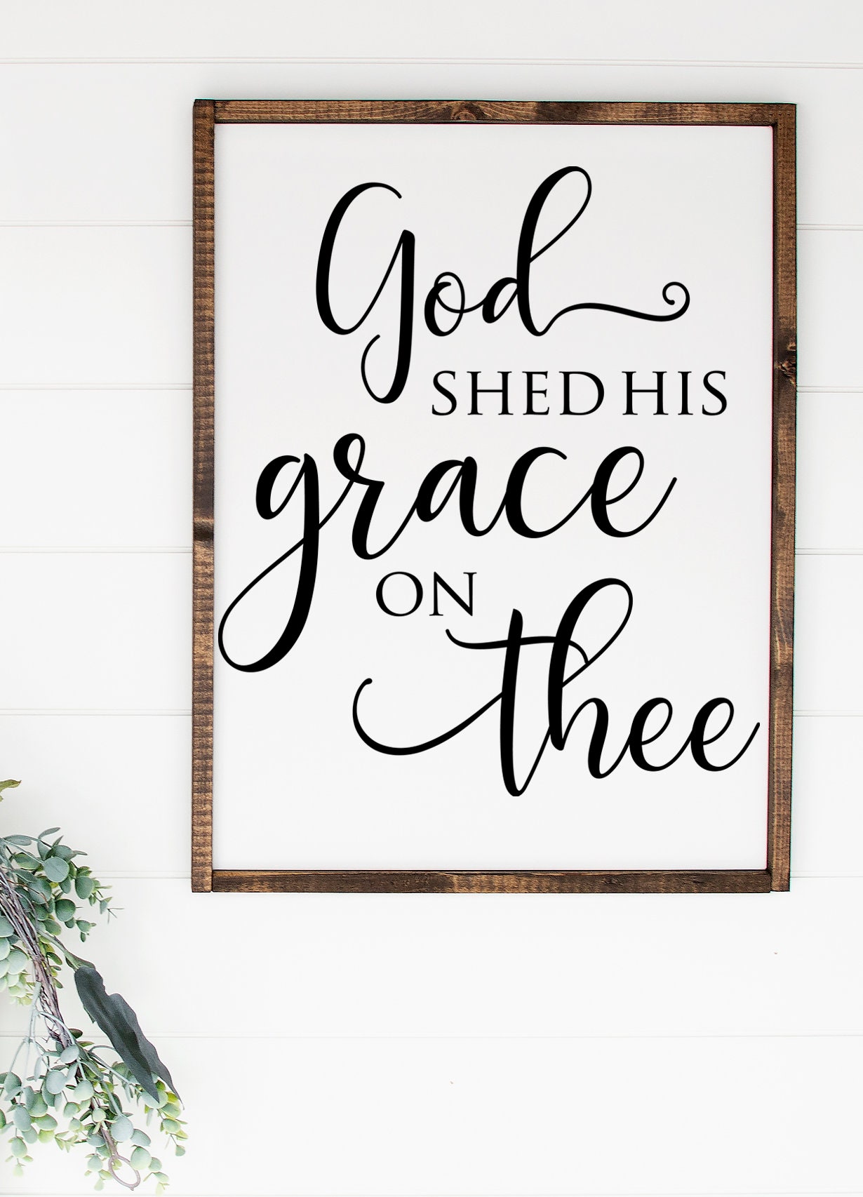 God Shed His Grace On Thee STENCIL Bible Verse Sign Home | Etsy