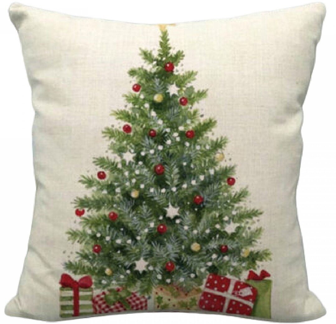 Beautiful Christmas Tree With Gifts Home Decorative Throw Pillow Cover