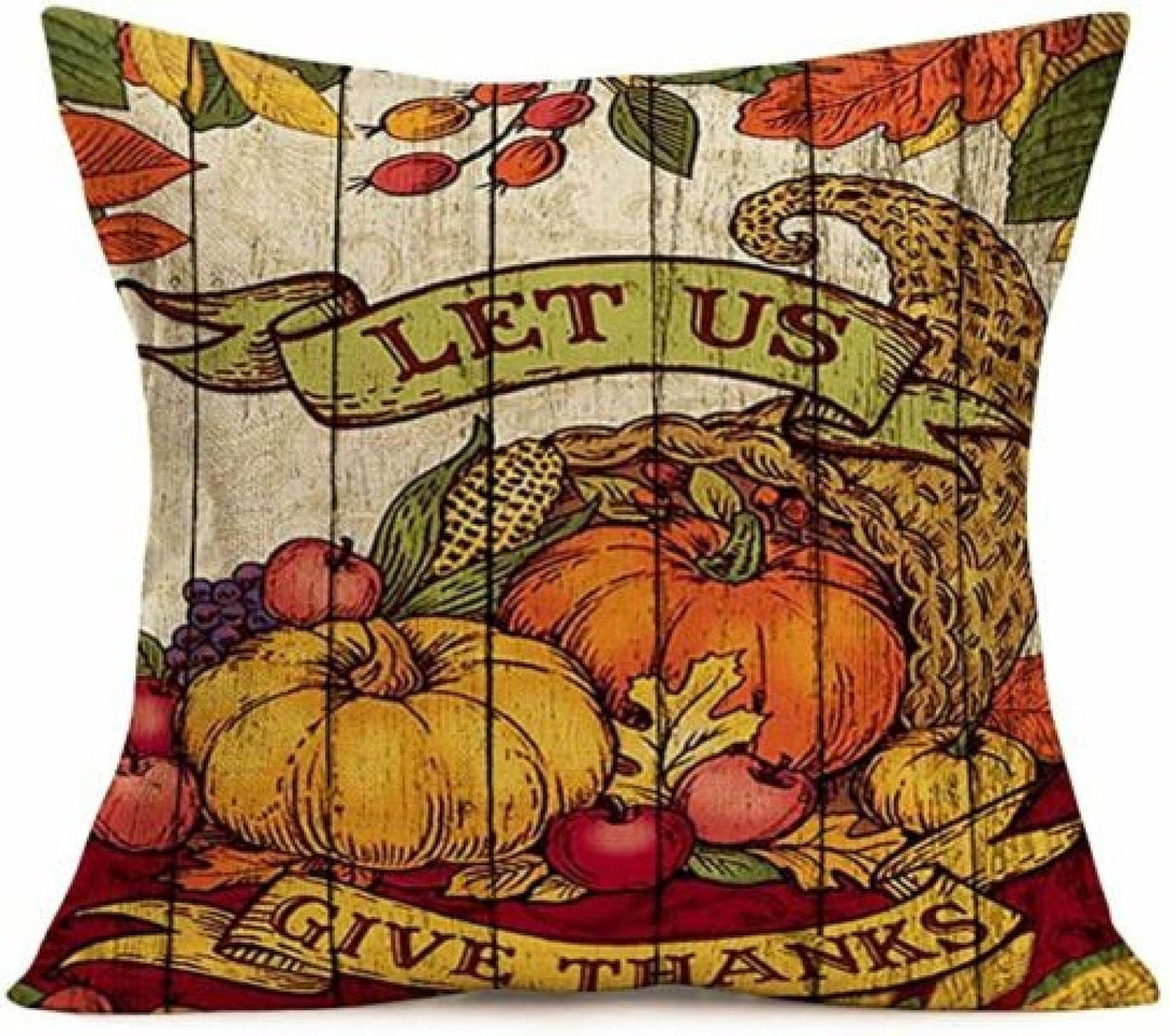 Beautiful Let Us Give Thanks Cornucopia Thanksgiving Home Decorative