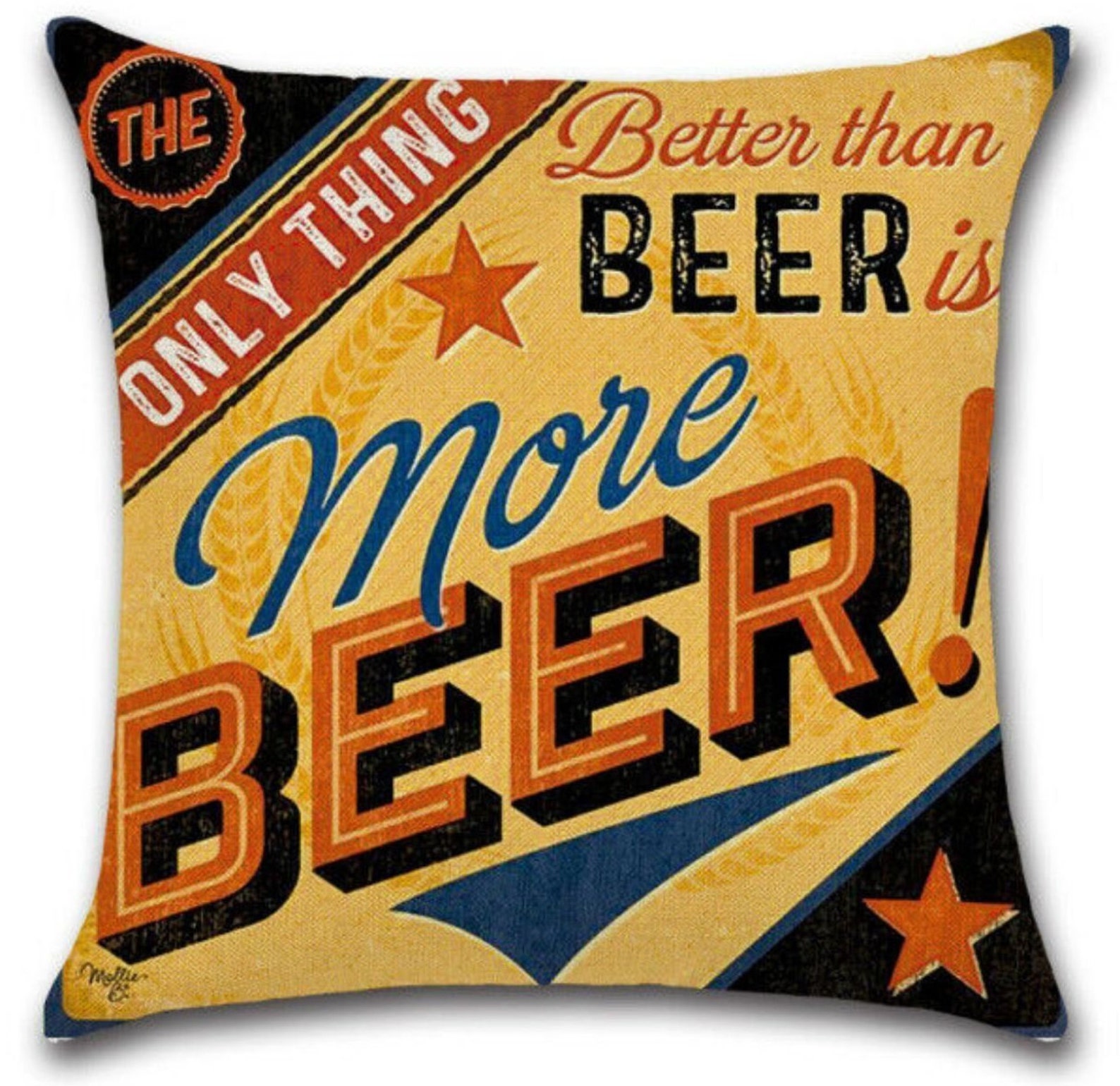 Only Thing Better Than Beer is More Beer Pillow Cover 18 X 18 Etsy