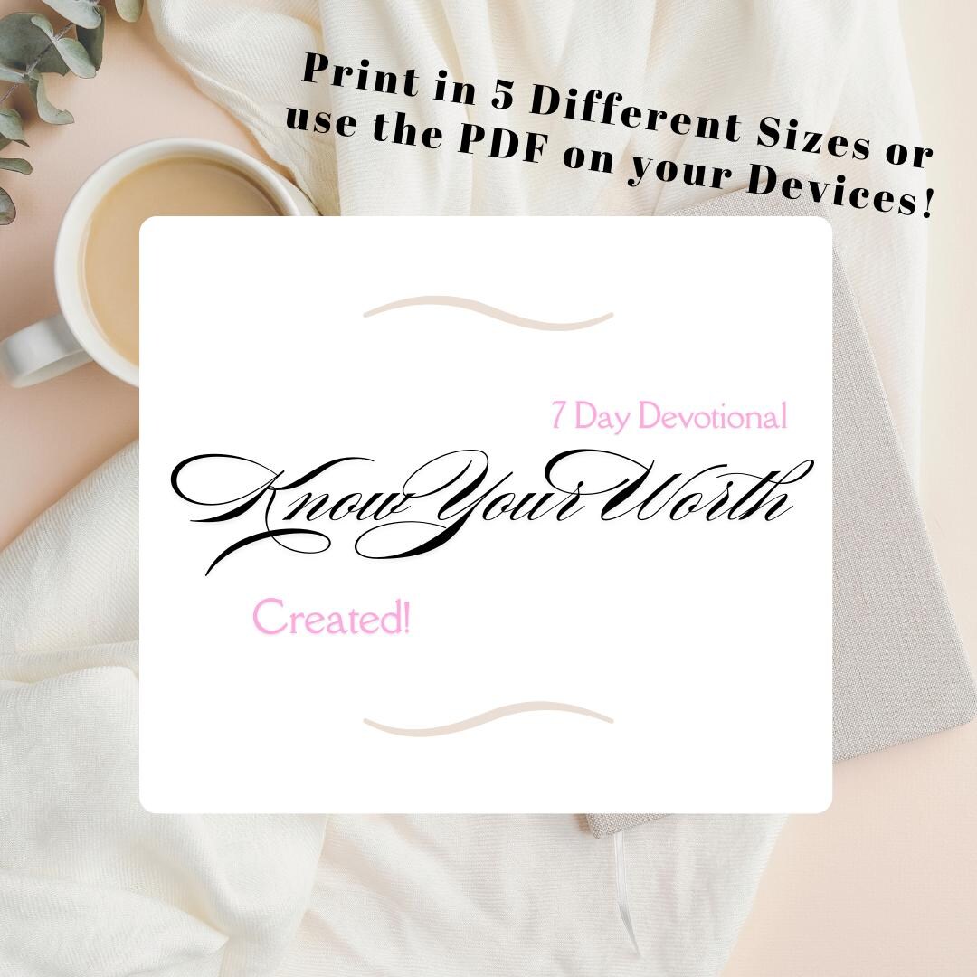 Know Your Worth! This 7 Day Devotional Will Help You See Your Worth as ...