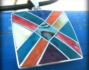 Fathers day best jewelry gift from Peru - Inca silver pendant necklace - Peruvian dad - Inca shaman man - Apudapu - Ausangate trek Cusco