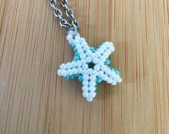 Beaded Starfish Pendant - Children's Necklace - Sea life - Beach Pendant - Gift for Children - Ocean Necklace - Starfish - Christmas Gift