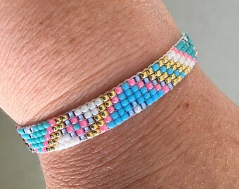 boho bracelet beaded bracelets loom bracelets statement bracelet woven bracelet ethnic jewelry Aztec wide bracelet cuff cuff bracelet