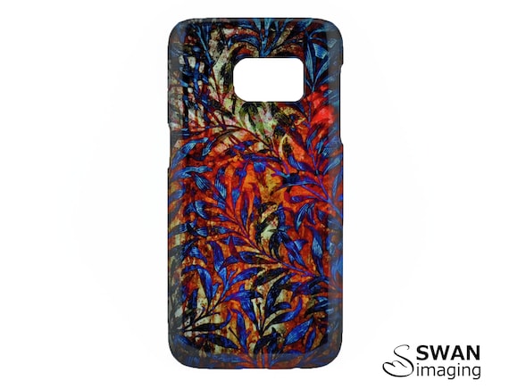 Jahrgang Blau Blatt Wallpaper Handy Gehause Samsung Handy Etsy