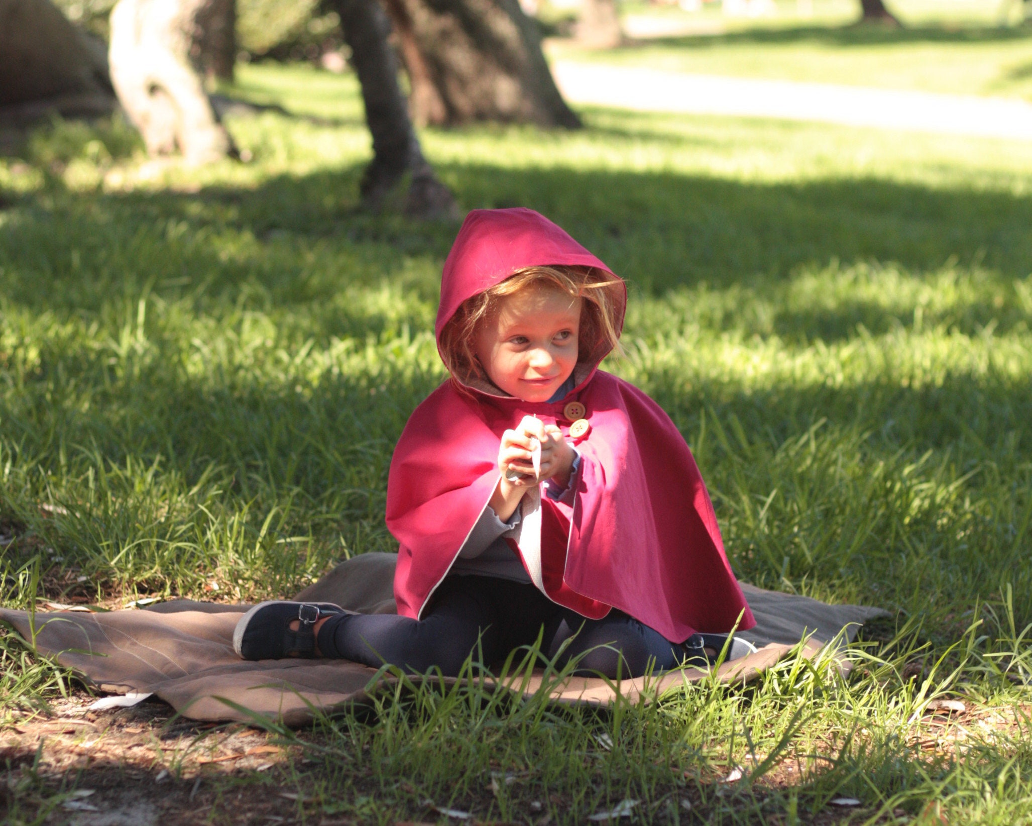 Little Red Riding Hood Cape a Child's Fairy Tale Costume Etsy