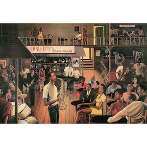Jazz From the Cellar / Ernest Watson / African American Art / Black Art / Juke Joint /Jazz Art / Music Art / UNFRAMED