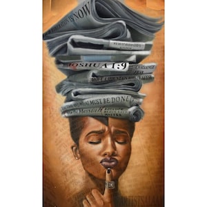 Liberated Thoughts / Salaam Muhammad / African American Art / Black Art / Black Woman Art / UNFRAMED