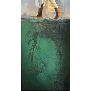 THE WALK / Edwin Lester / African American Art / Black Art / Religious-Spiritual Art / Jesus Bible Story / UNFRAMED